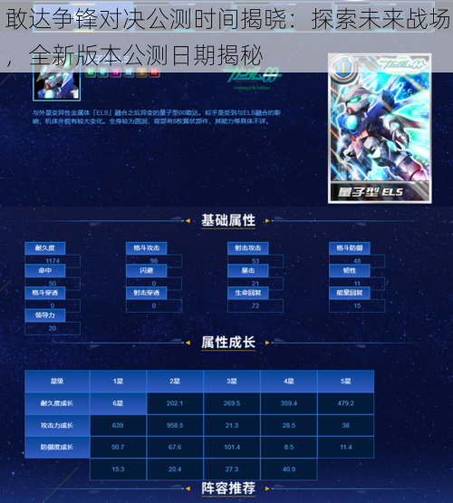 敢达争锋对决公测时间揭晓:探索未来战场,全新版本公测日期揭秘