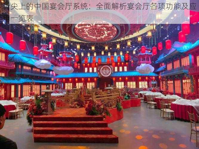 舌尖上的中国宴会厅系统:全面解析宴会厅各项功能及应用一览表
