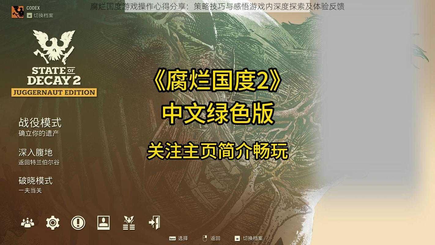 腐烂国度游戏操作心得分享:策略技巧与感悟游戏内深度探索及体验反馈