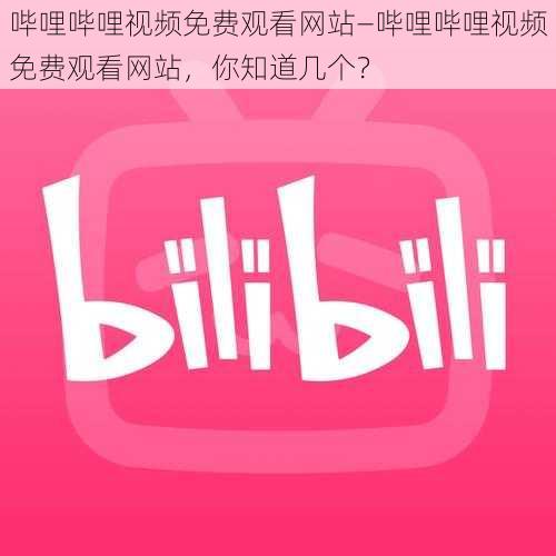 哔哩哔哩视频免费观看网站—哔哩哔哩视频免费观看网站,你知道几个?